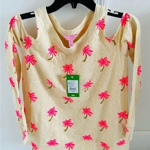 Lilly Pulitzer new Sunny Shoulder Sandy Pull Top